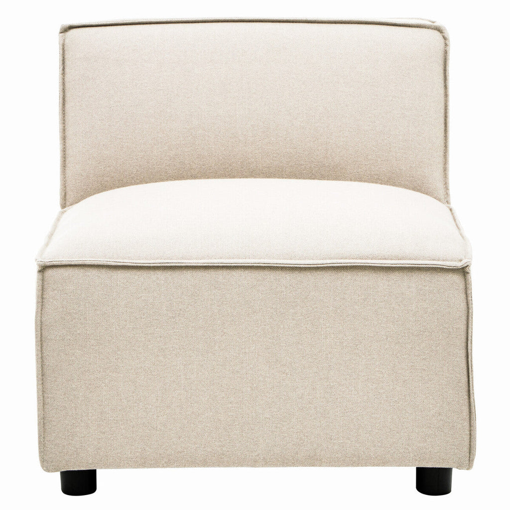 Cream Fabric Armless Modular Sofa, Toulouse
