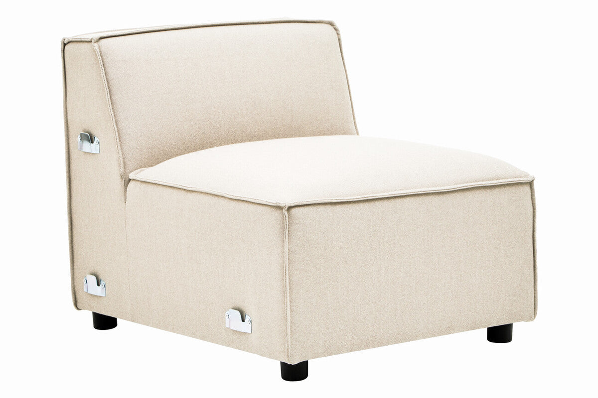 Cream Fabric Armless Modular Sofa, Toulouse