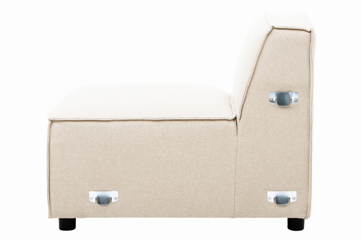 Cream Fabric Armless Modular Sofa, Toulouse