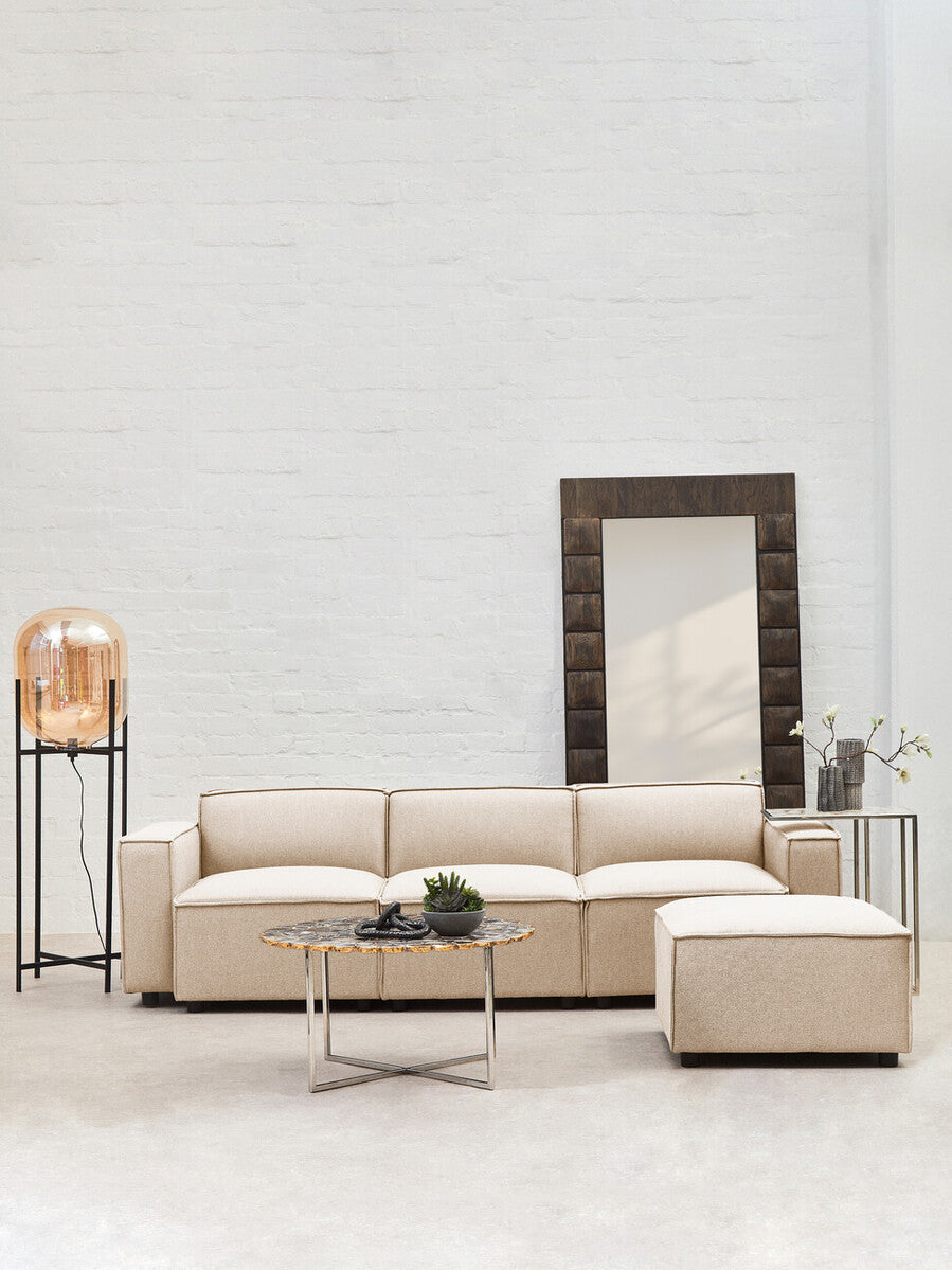 Cream Fabric Armless Modular Sofa, Toulouse