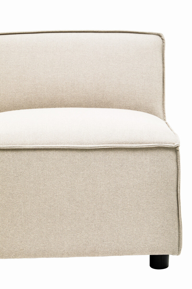 Cream Fabric Armless Modular Sofa, Toulouse