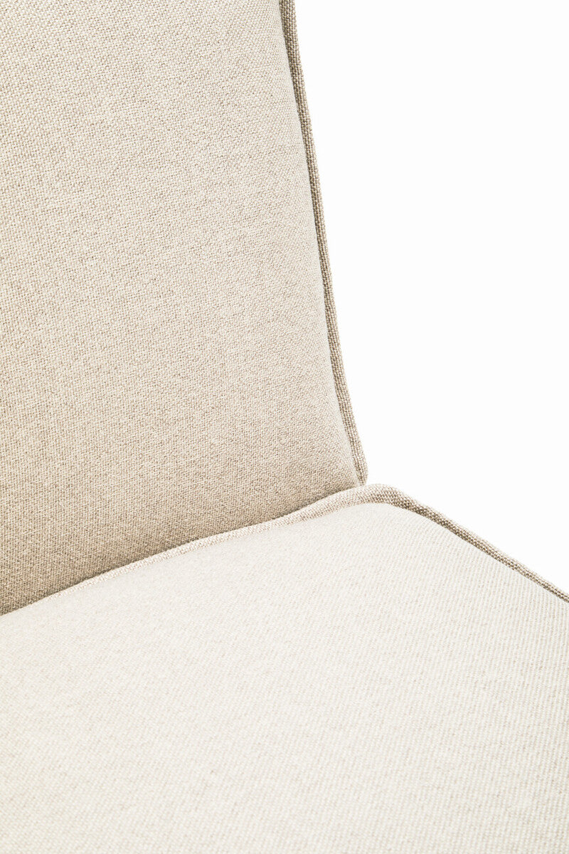 Cream Fabric Armless Modular Sofa, Toulouse