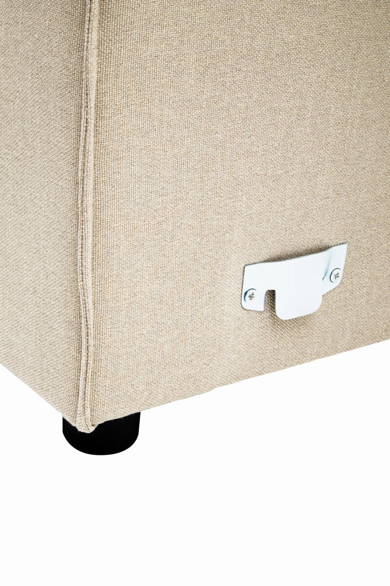 Cream Fabric Armless Modular Sofa, Toulouse