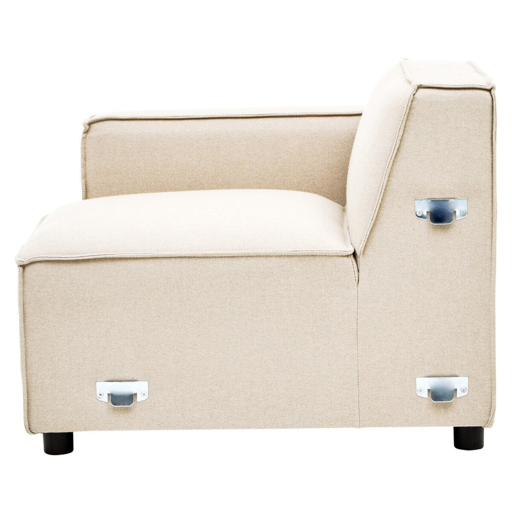 Cream Fabric Left Arm Modular Sofa, Toulouse