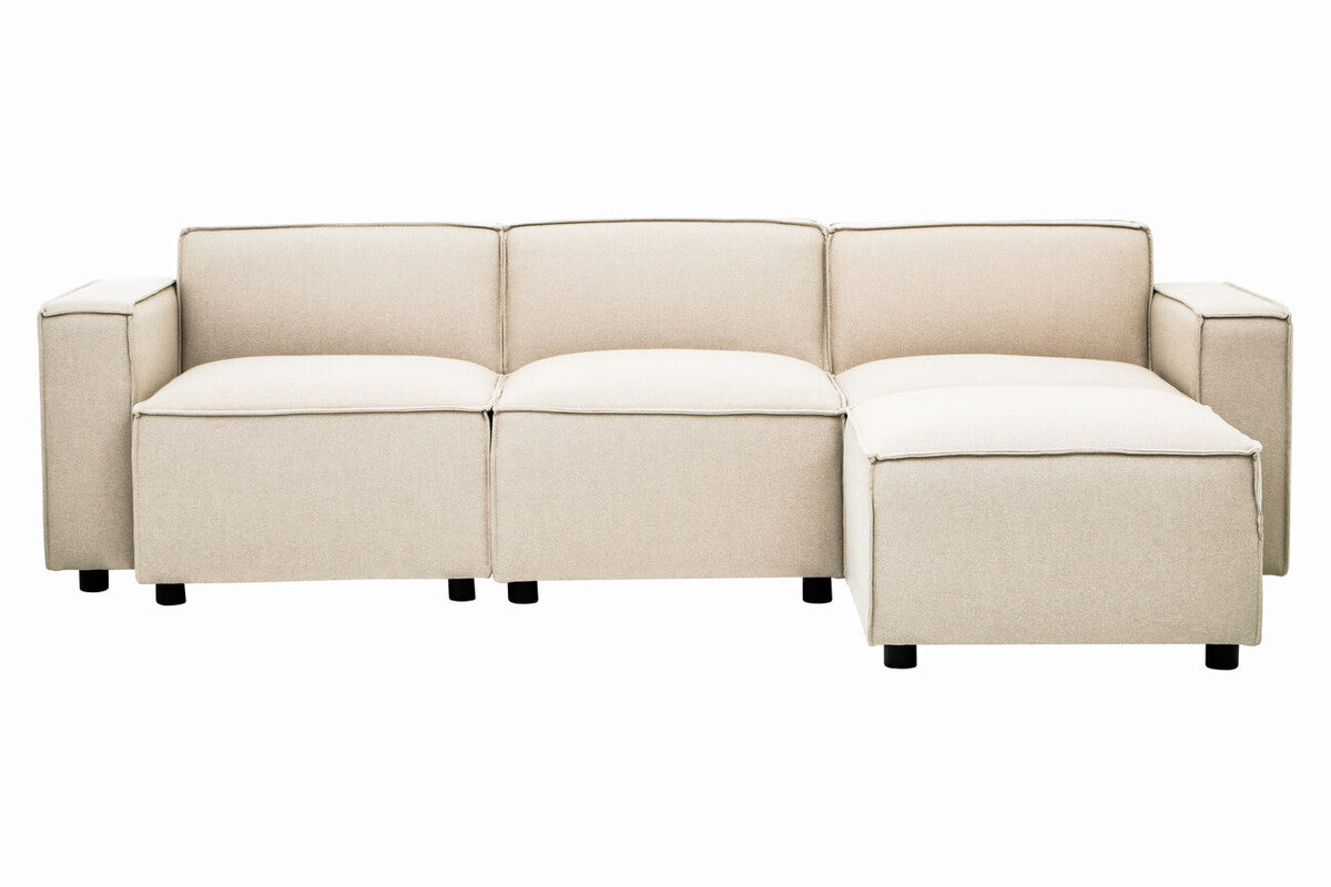 Cream Fabric Left Arm Modular Sofa, Toulouse