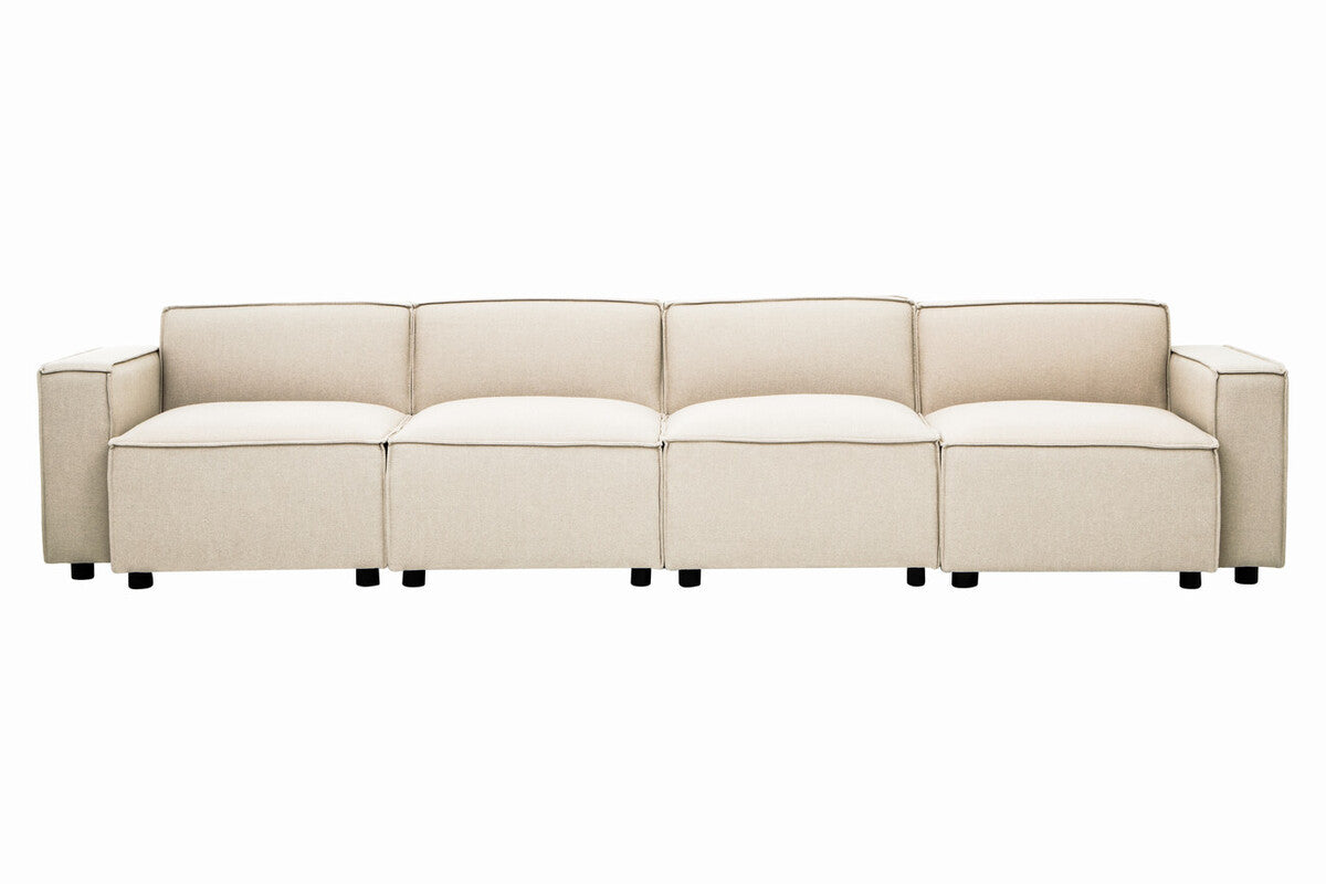 Cream Fabric Left Arm Modular Sofa, Toulouse