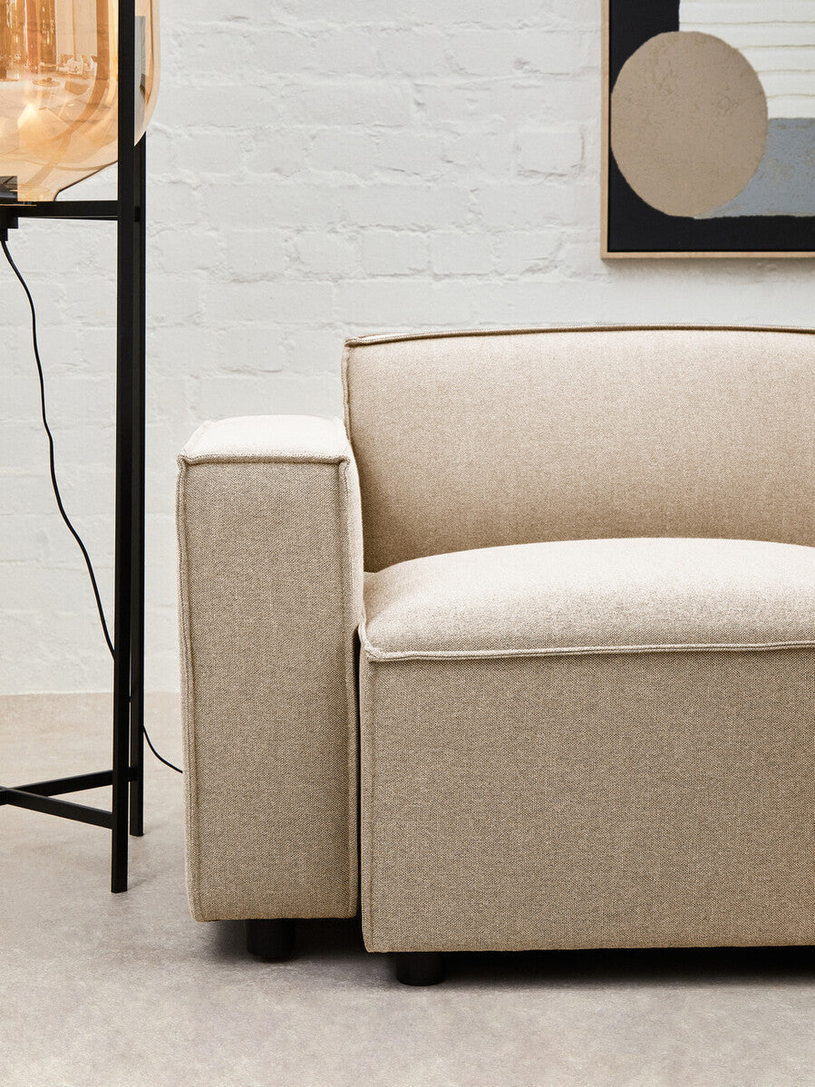 Cream Fabric Left Arm Modular Sofa, Toulouse