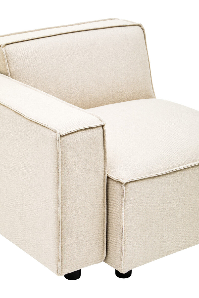 Cream Fabric Left Arm Modular Sofa, Toulouse