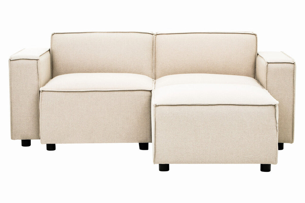 Cream Fabric Modular Ottoman, Toulouse