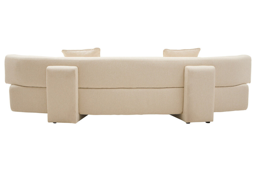 3 Seat Cream Linen Sofa, Ozzano