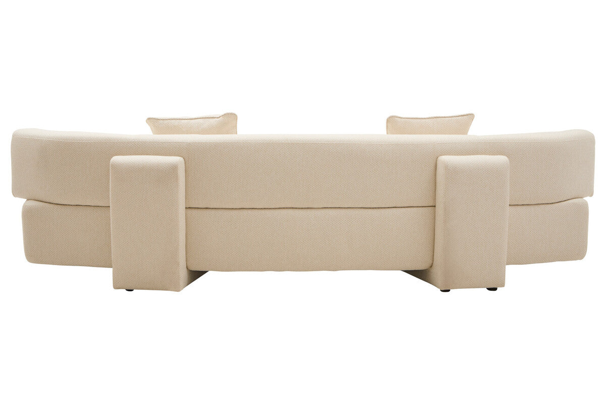 3 Seat Cream Linen Sofa, Ozzano