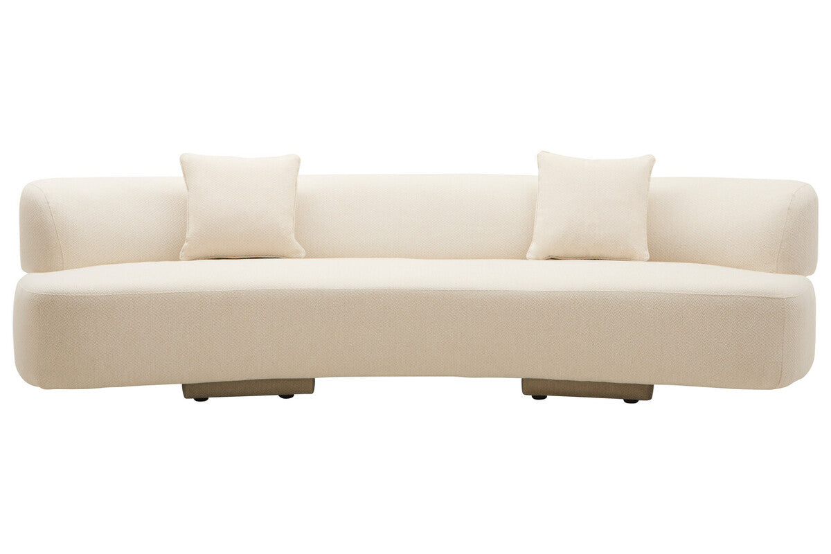 3 Seat Cream Linen Sofa, Ozzano