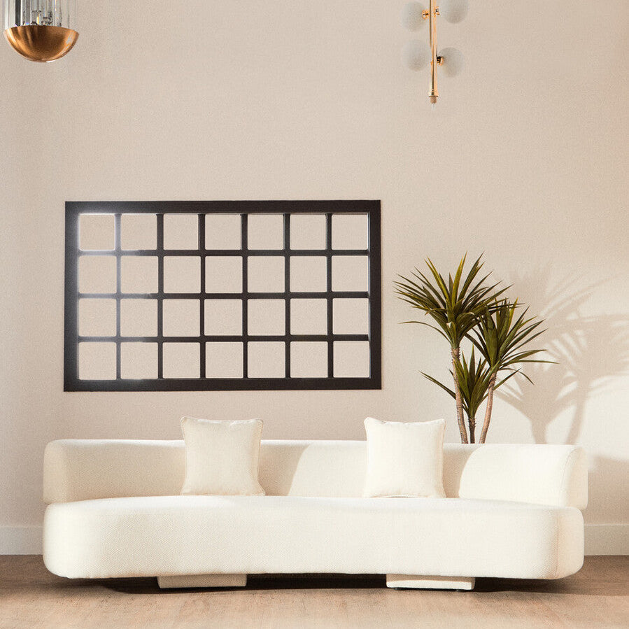 3 Seat Cream Linen Sofa, Ozzano