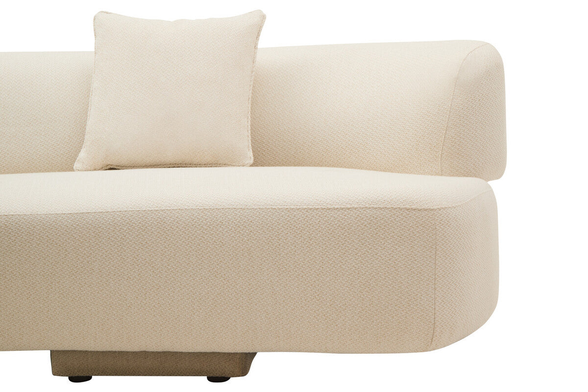 3 Seat Cream Linen Sofa, Ozzano