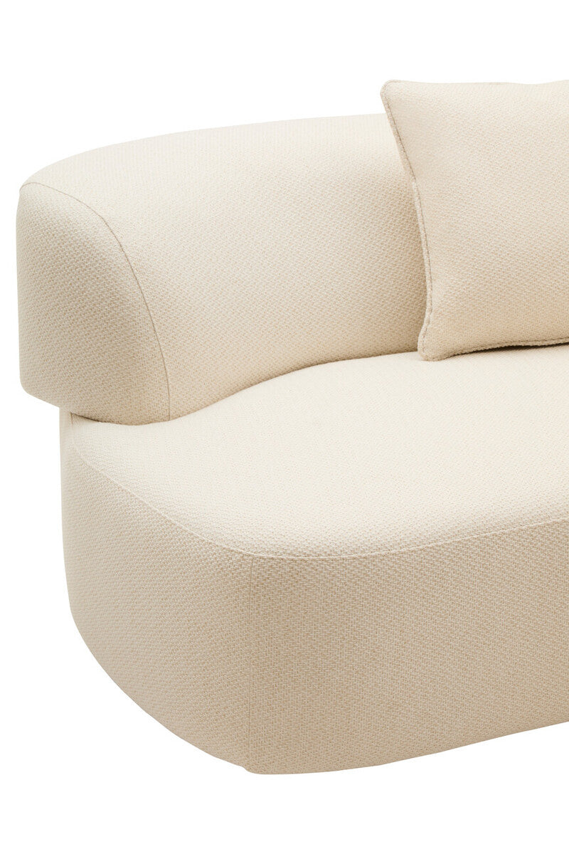 3 Seat Cream Linen Sofa, Ozzano
