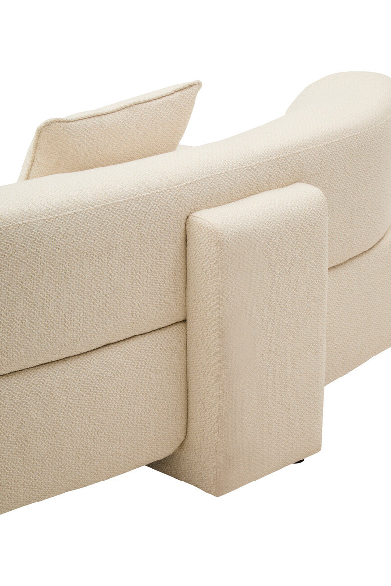 3 Seat Cream Linen Sofa, Ozzano