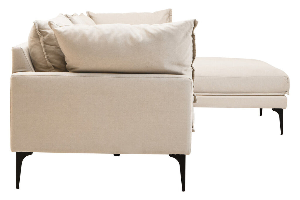 3 Seat Cream Right Chaise Sofa, Comfee