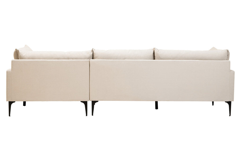 3 Seat Cream Right Chaise Sofa, Comfee
