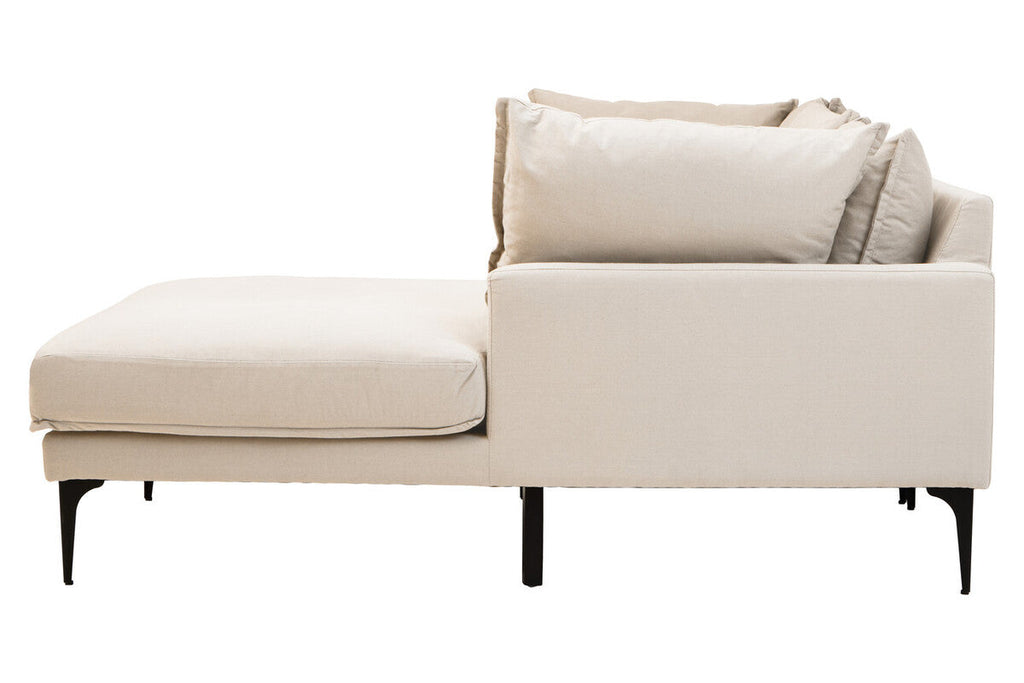 3 Seat Cream Right Chaise Sofa, Comfee