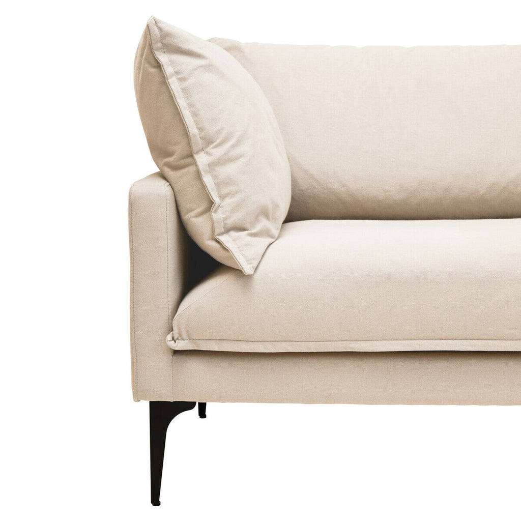 3 Seat Cream Right Chaise Sofa, Comfee
