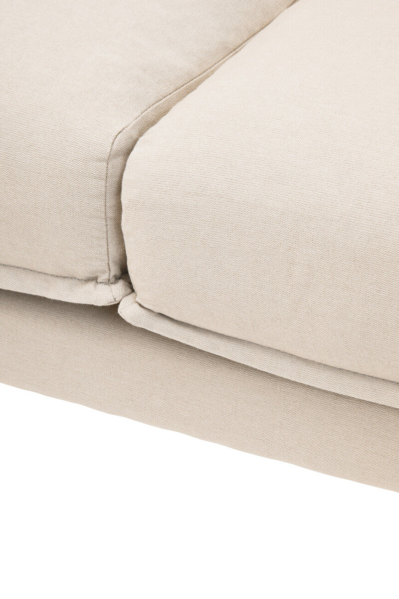 3 Seat Cream Right Chaise Sofa, Comfee