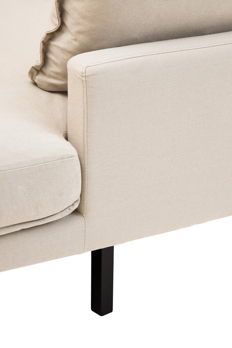 3 Seat Cream Right Chaise Sofa, Comfee