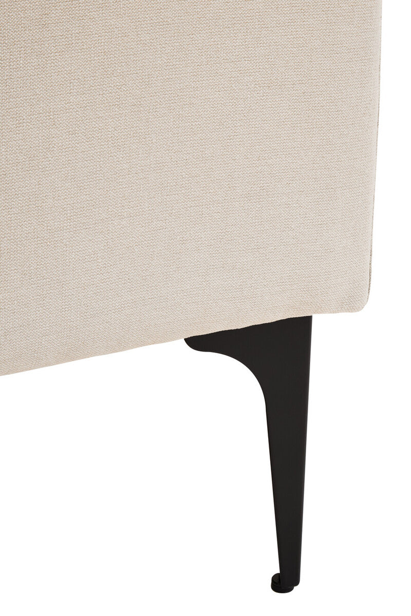 3 Seat Cream Right Chaise Sofa, Comfee