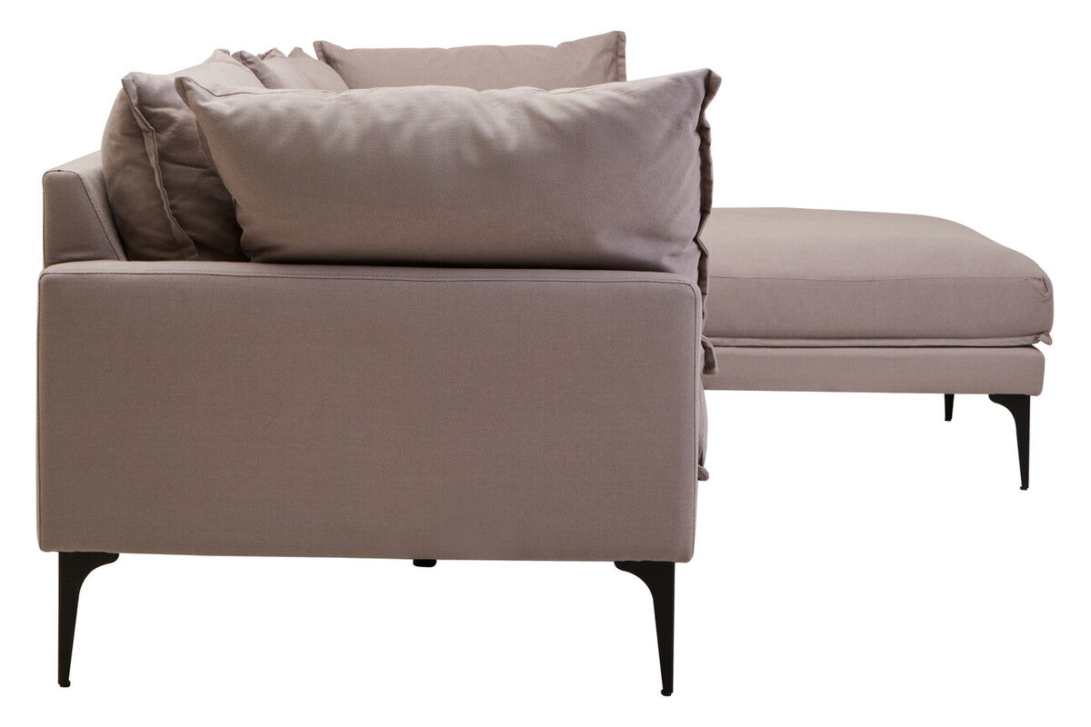 3 Seat Grey Right Chaise Sofa, Comfee