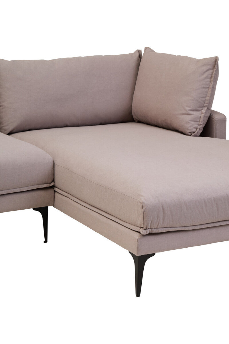 3 Seat Grey Right Chaise Sofa, Comfee