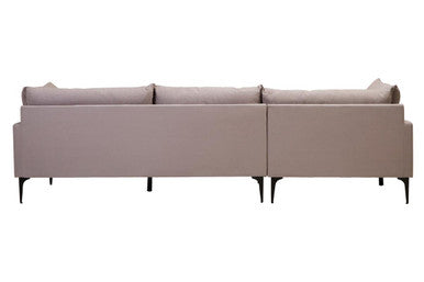 3 Seat Grey Left Chaise Sofa, Comfee