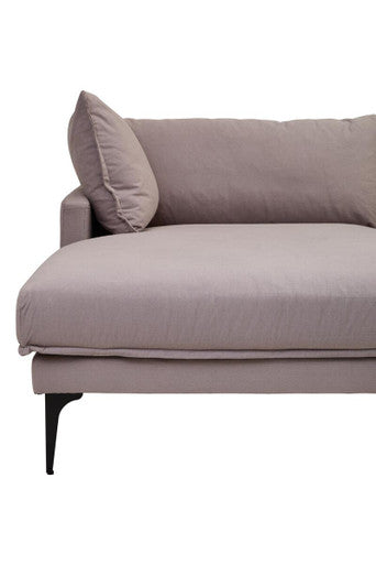 3 Seat Grey Left Chaise Sofa, Comfee