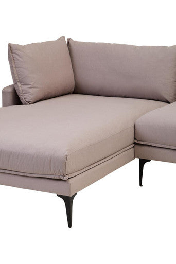 3 Seat Grey Left Chaise Sofa, Comfee