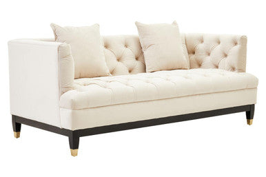 2 Seat Ivory Fabric Sofa, Sefira