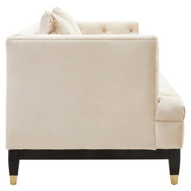2 Seat Ivory Fabric Sofa, Sefira