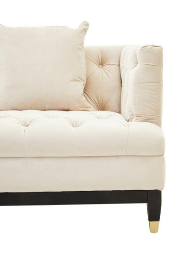 2 Seat Ivory Fabric Sofa, Sefira