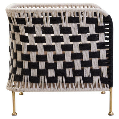 Satna Black & White Jute Chair