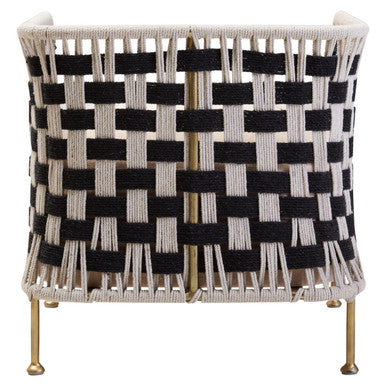 Satna Black & White Jute Chair