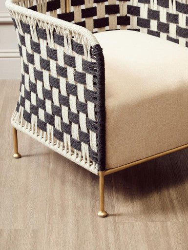Satna Black & White Jute Chair