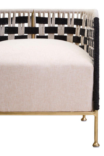 Satna Black & White Jute Chair