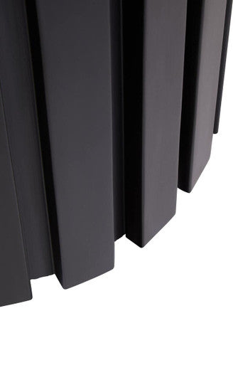 Perdoba Black Mango Wood & Cream Linen Stool