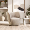 Delray Deep Stone Chenille Curved Chair