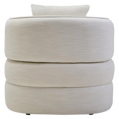 Bilani Cream Linen Curved Chair