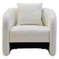 Bilani Cream Linen Curved Chair