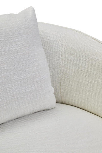 Bilani Cream Linen Curved Chair