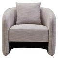 Bilani Grey Linen Curved Chair