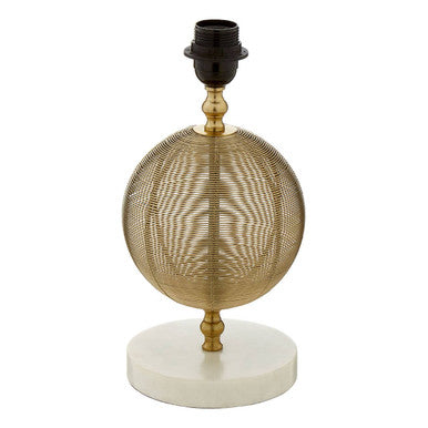 Melora Round Marble Gold Table Lamp Base
