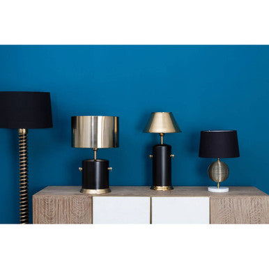 Melora Round Marble Gold Table Lamp Base