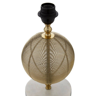 Melora Round Marble Gold Table Lamp Base