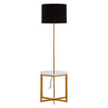 Sika White Marble & Gold Floor Lamp