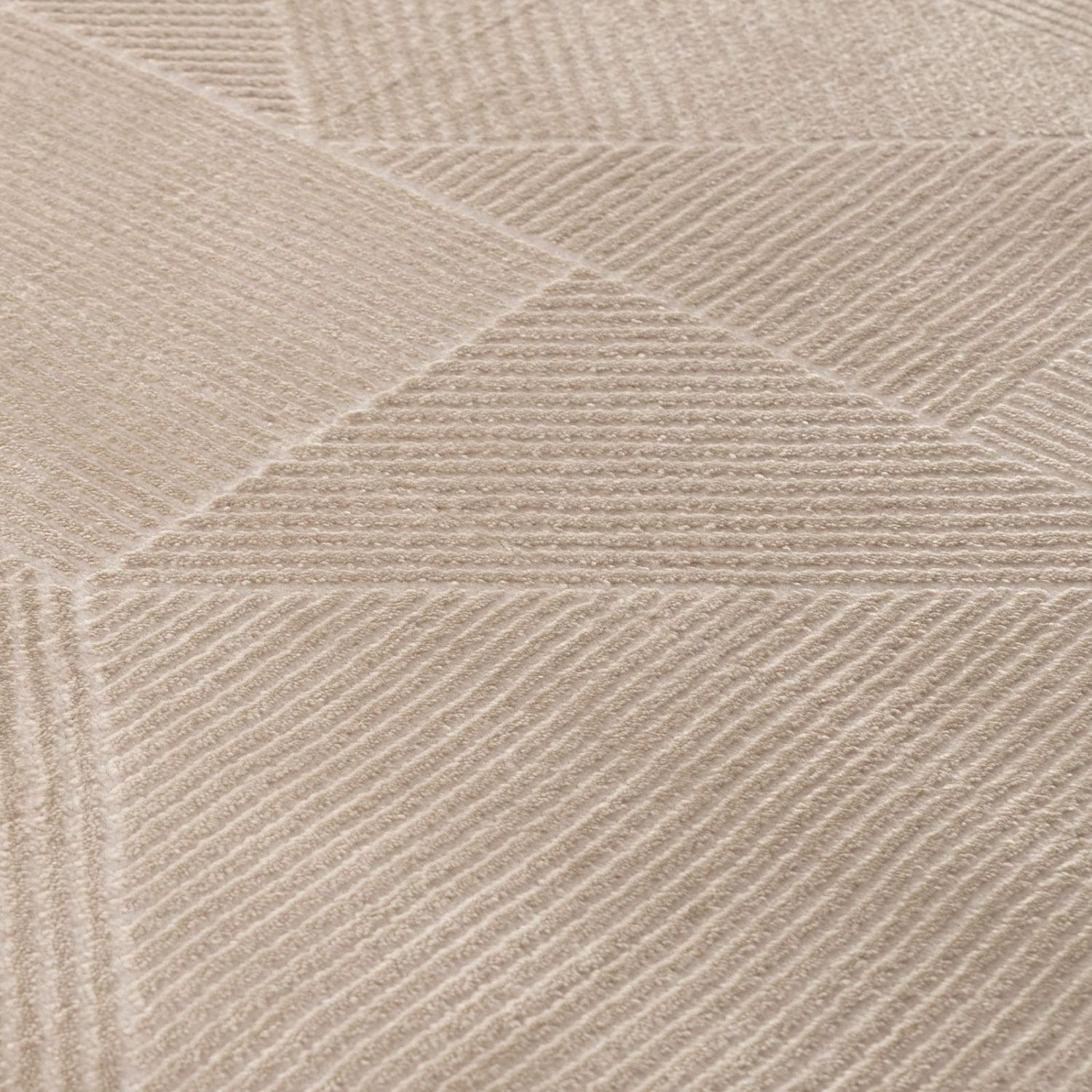 Carmel Beige Rug Abstract Polyester Cream Modern